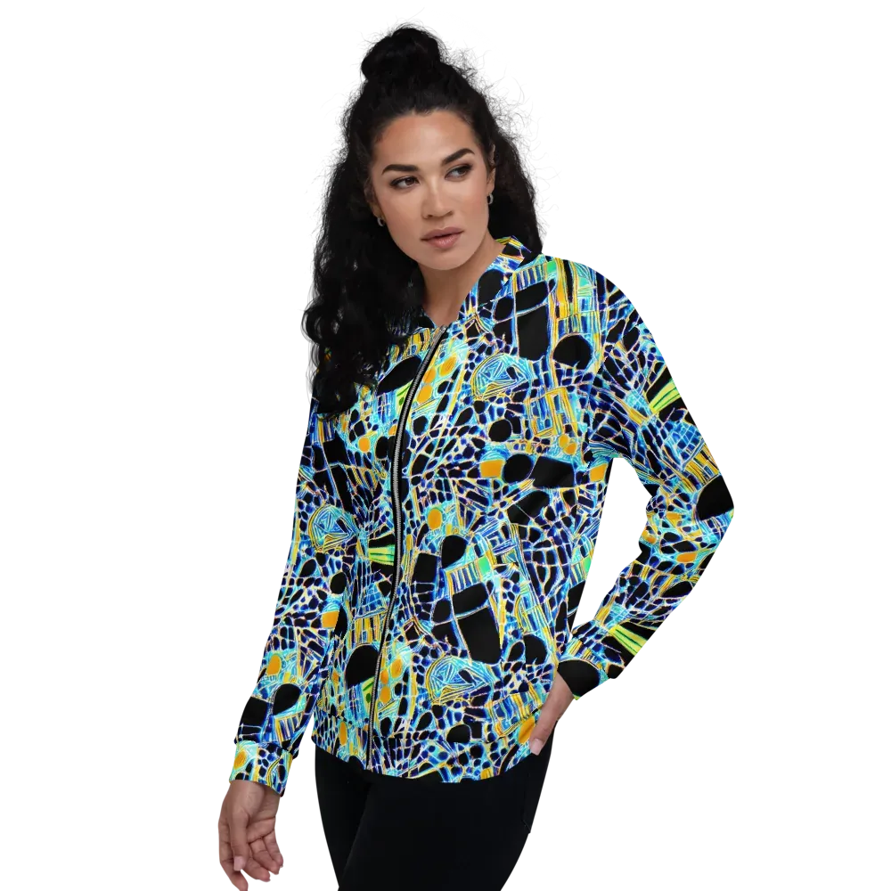 Blue Static on Bomber Jacket — Left