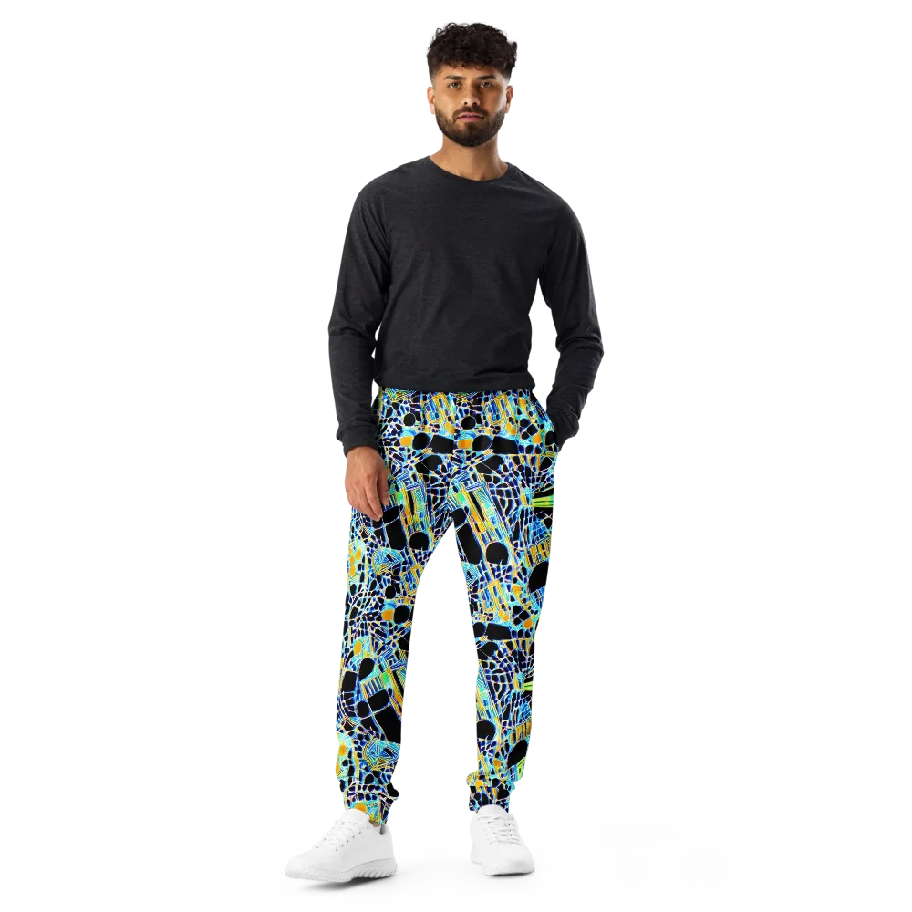 Blue Static on Men's Joggers — Front