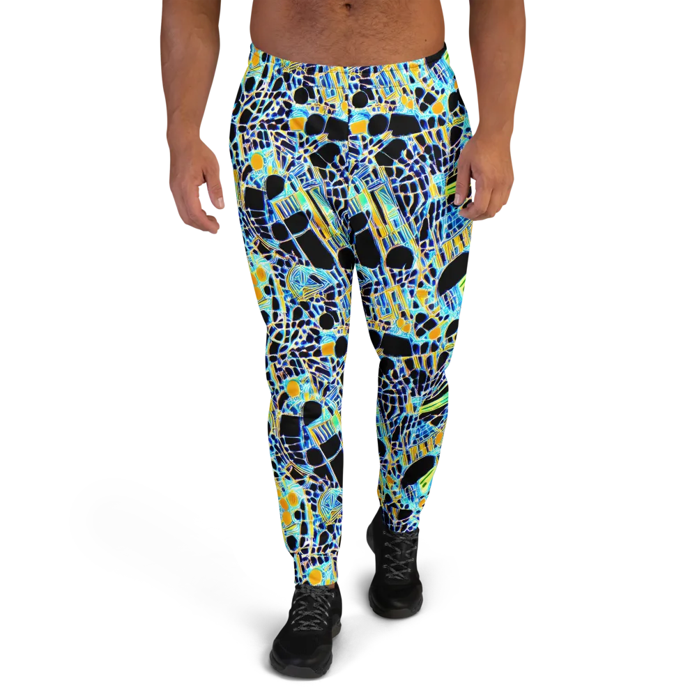 Blue Static on Men's Joggers — Front
