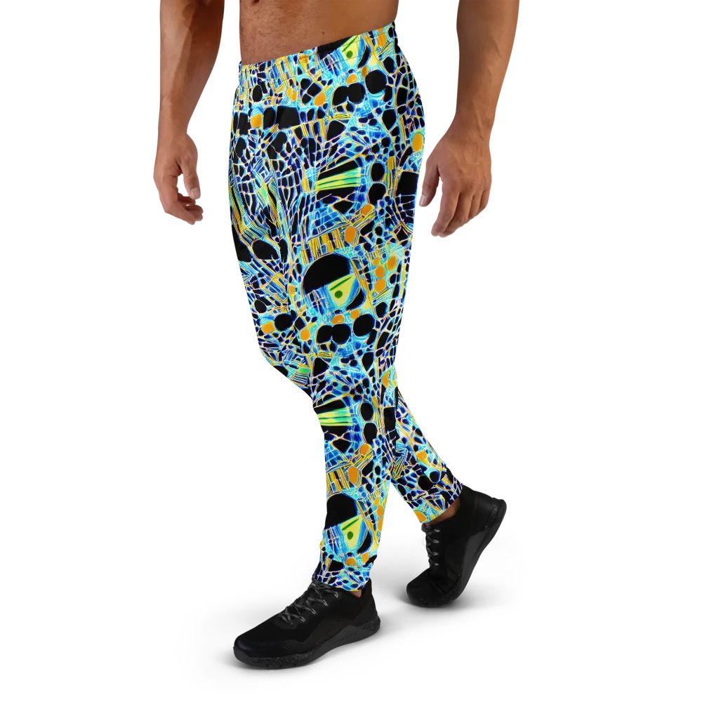 Blue Static on Men's Joggers — Left
