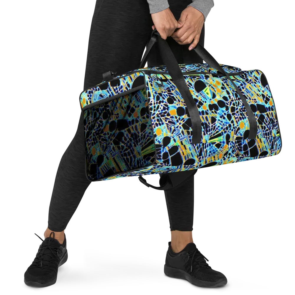 Blue Static on Duffle Bag — Right Front
