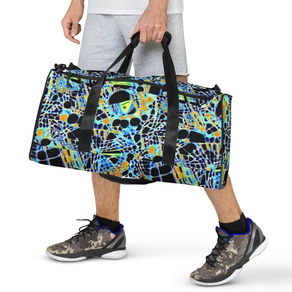 Blue Static on Duffle Bag — Front