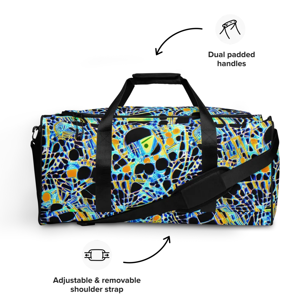 Blue Static on Duffle Bag — Front