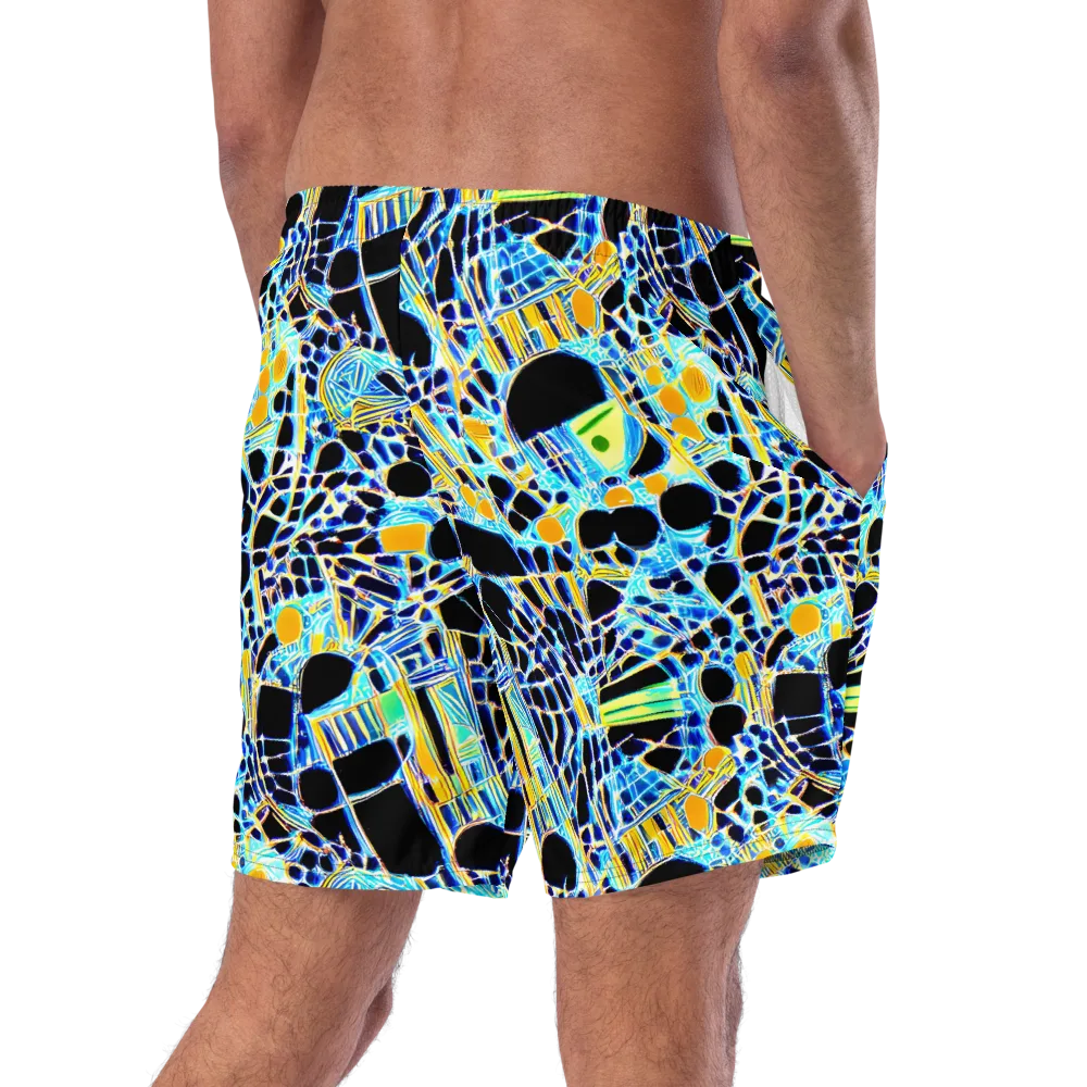 Blue Static on Swim Trunks — Right Back