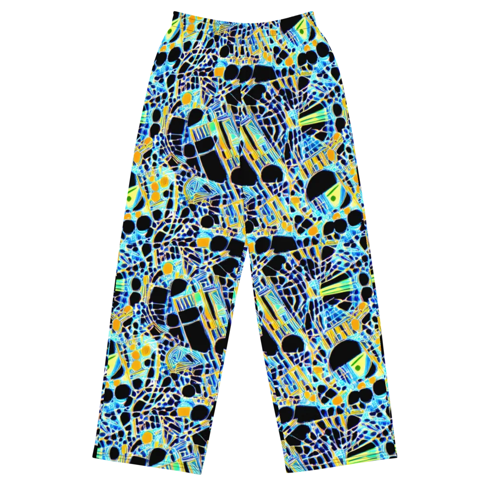 Blue Static on Wide-Leg Pants — Front