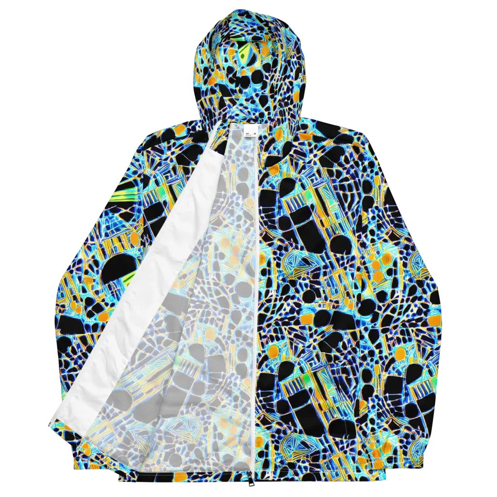 Blue Static on Men's Windbreaker — Front