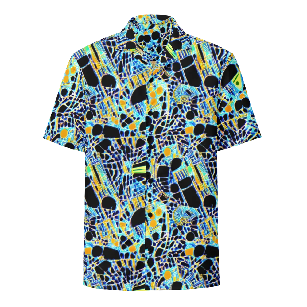 Blue Static on Button Shirt — Front