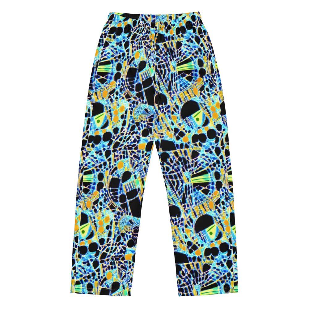 Blue Static on Women's Pajama Pants — Front
