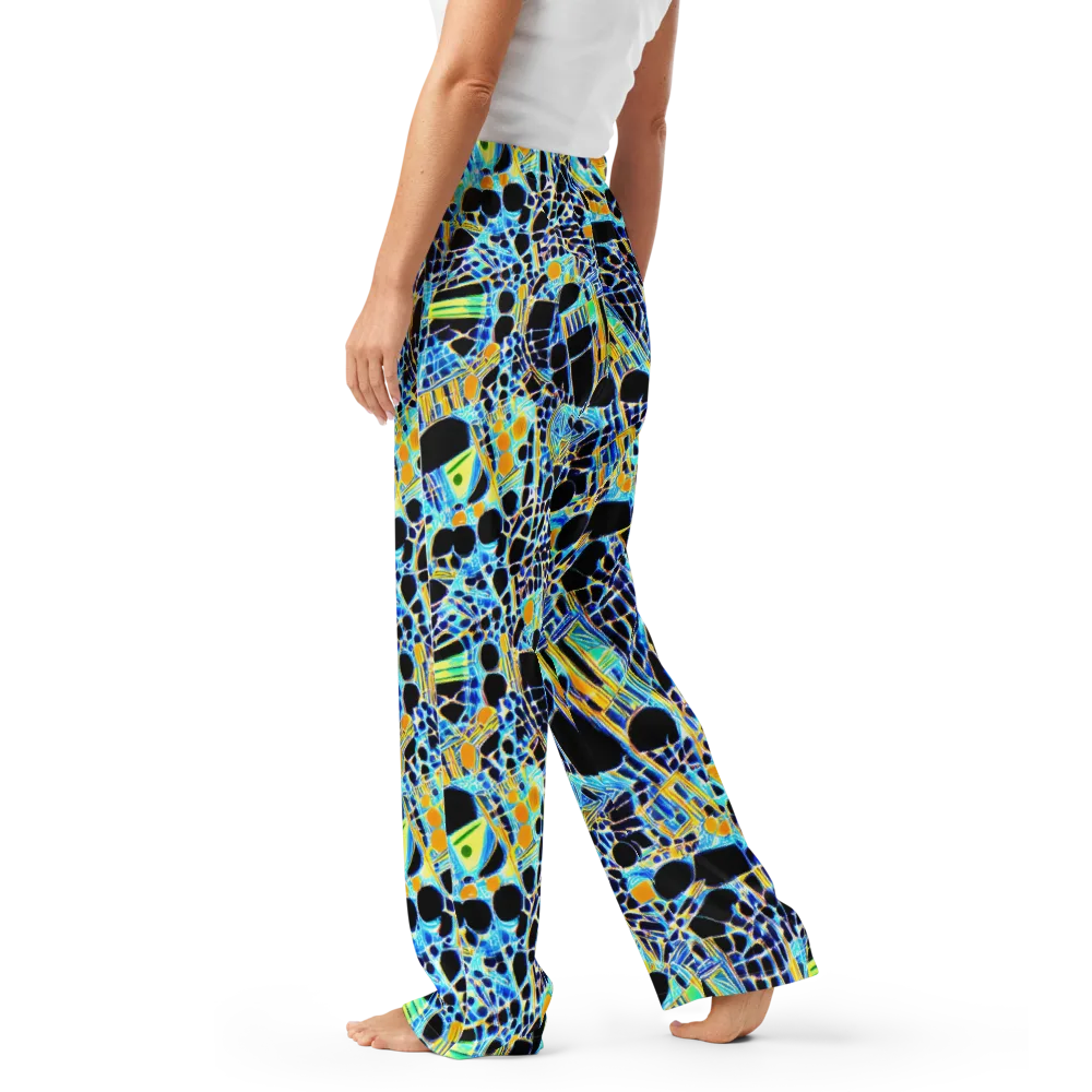 Blue Static on Women's Pajama Pants — Left