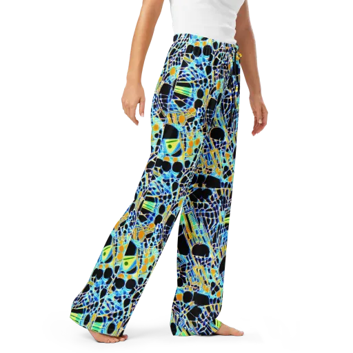 Blue Static on a Women's Pajama Pants