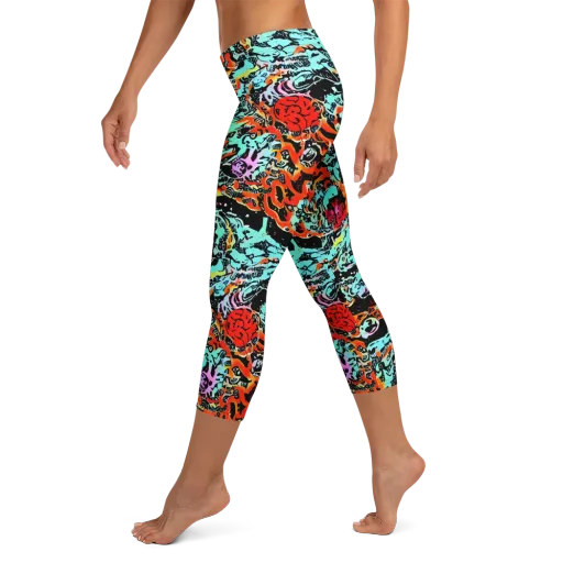 Neon Wildstyle on a Capri Leggings