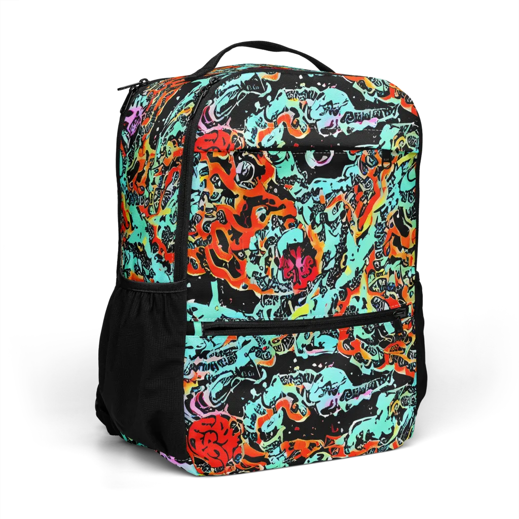 Neon Wildstyle on Utility Backpack — Right Front