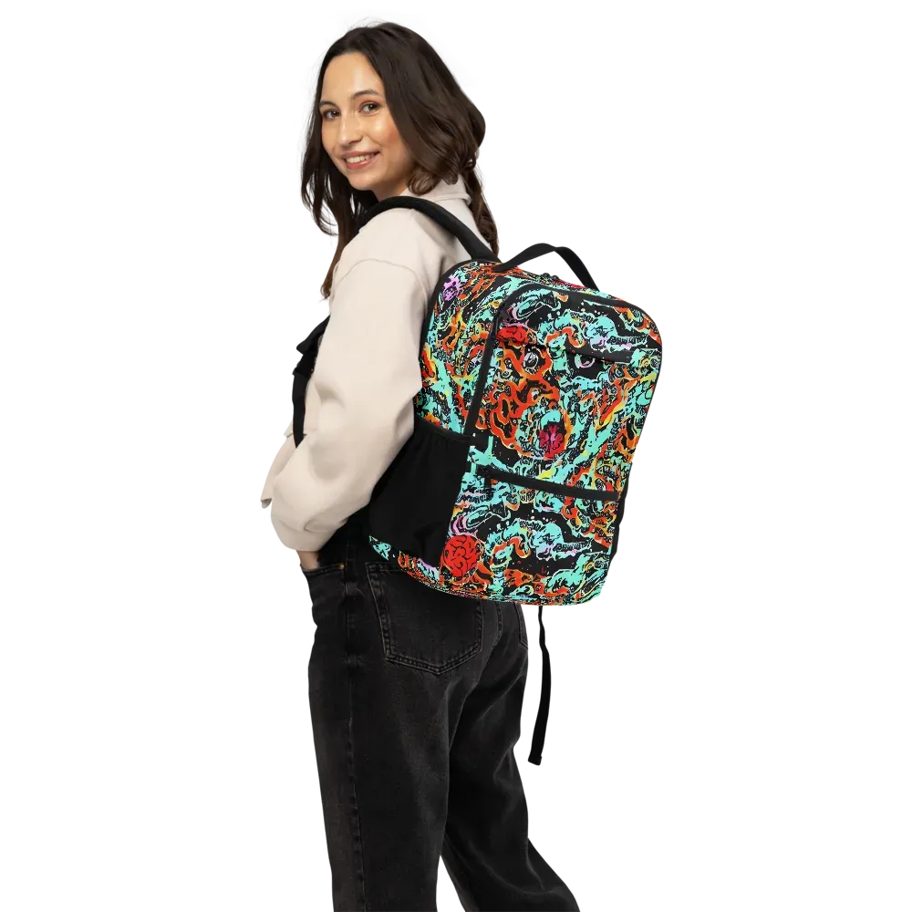 Neon Wildstyle on Utility Backpack — Back