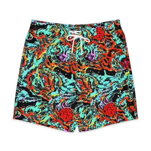 Neon Wildstyle on a Men's Board Shorts