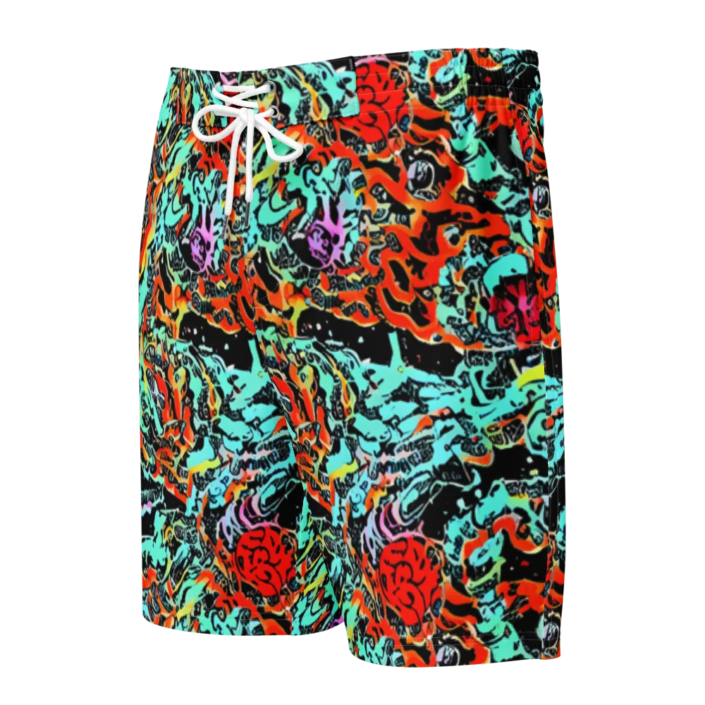 Neon Wildstyle on Men's Board Shorts — Front