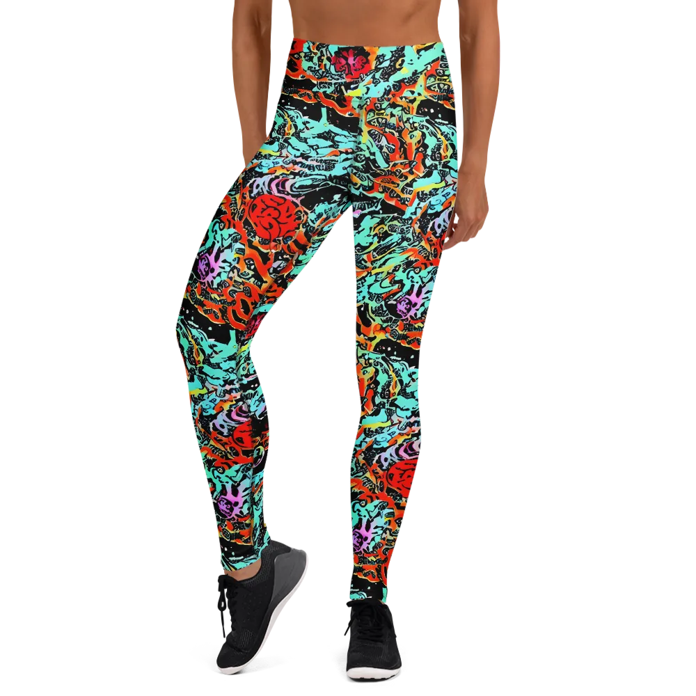 Neon Wildstyle on Yoga Leggings — Front