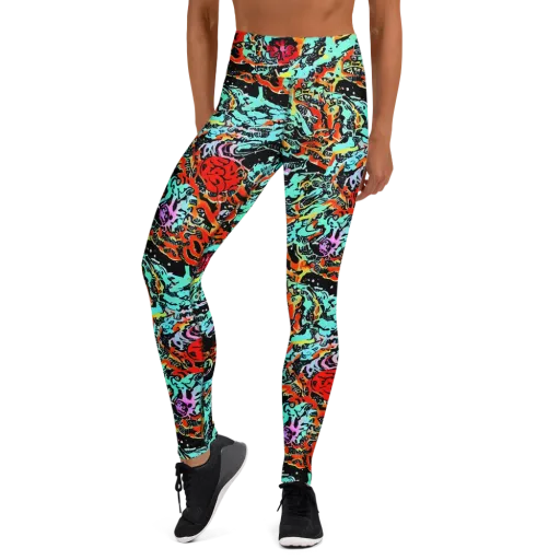 Neon Wildstyle on a Yoga Leggings