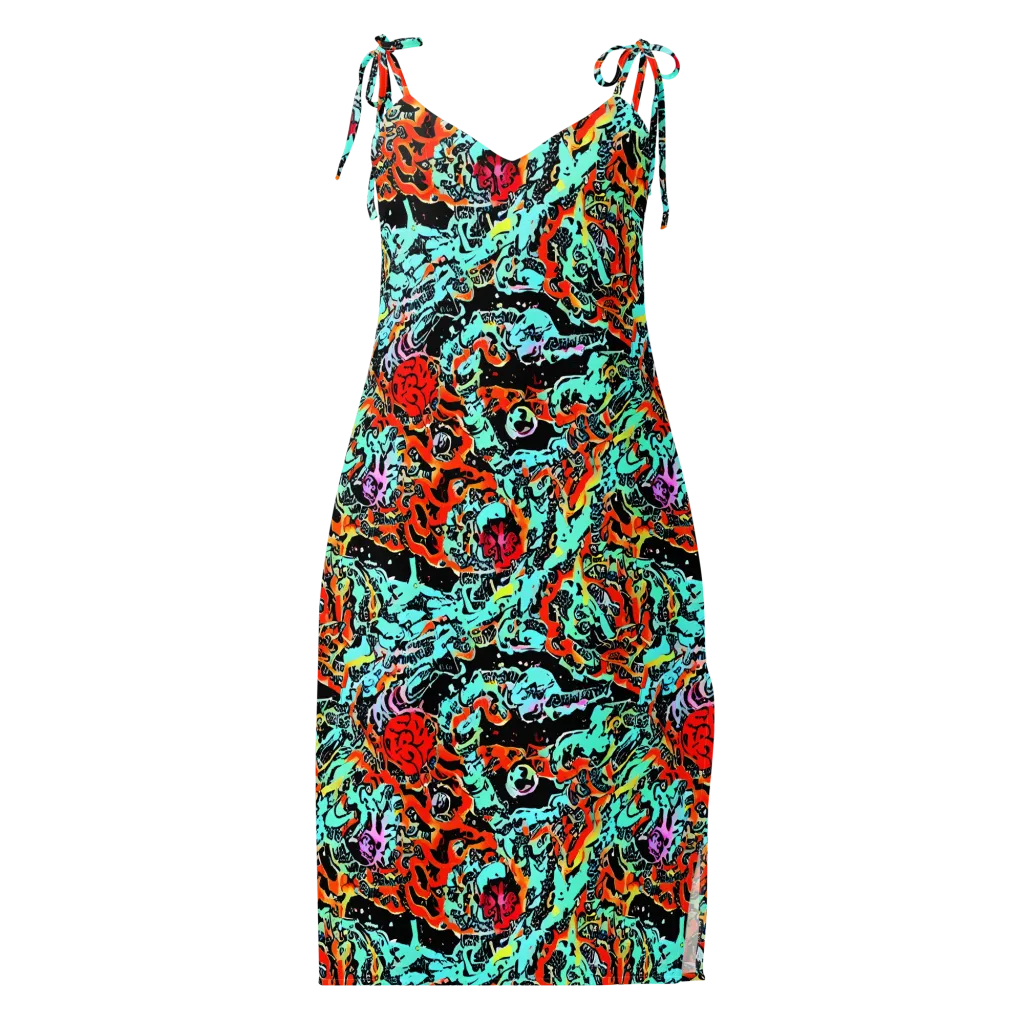 Neon Wildstyle on Slip Dress — Front