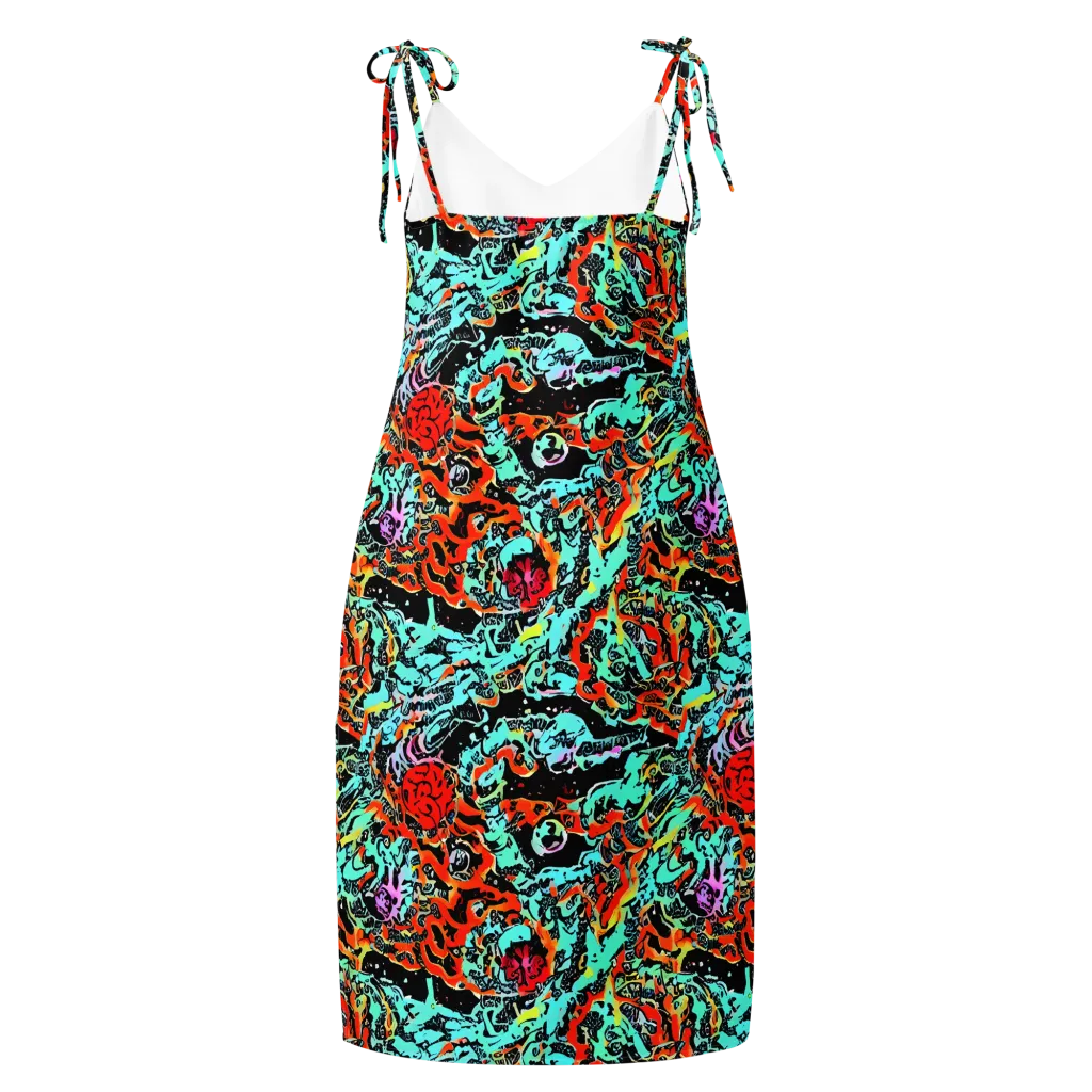 Neon Wildstyle on Slip Dress — Back