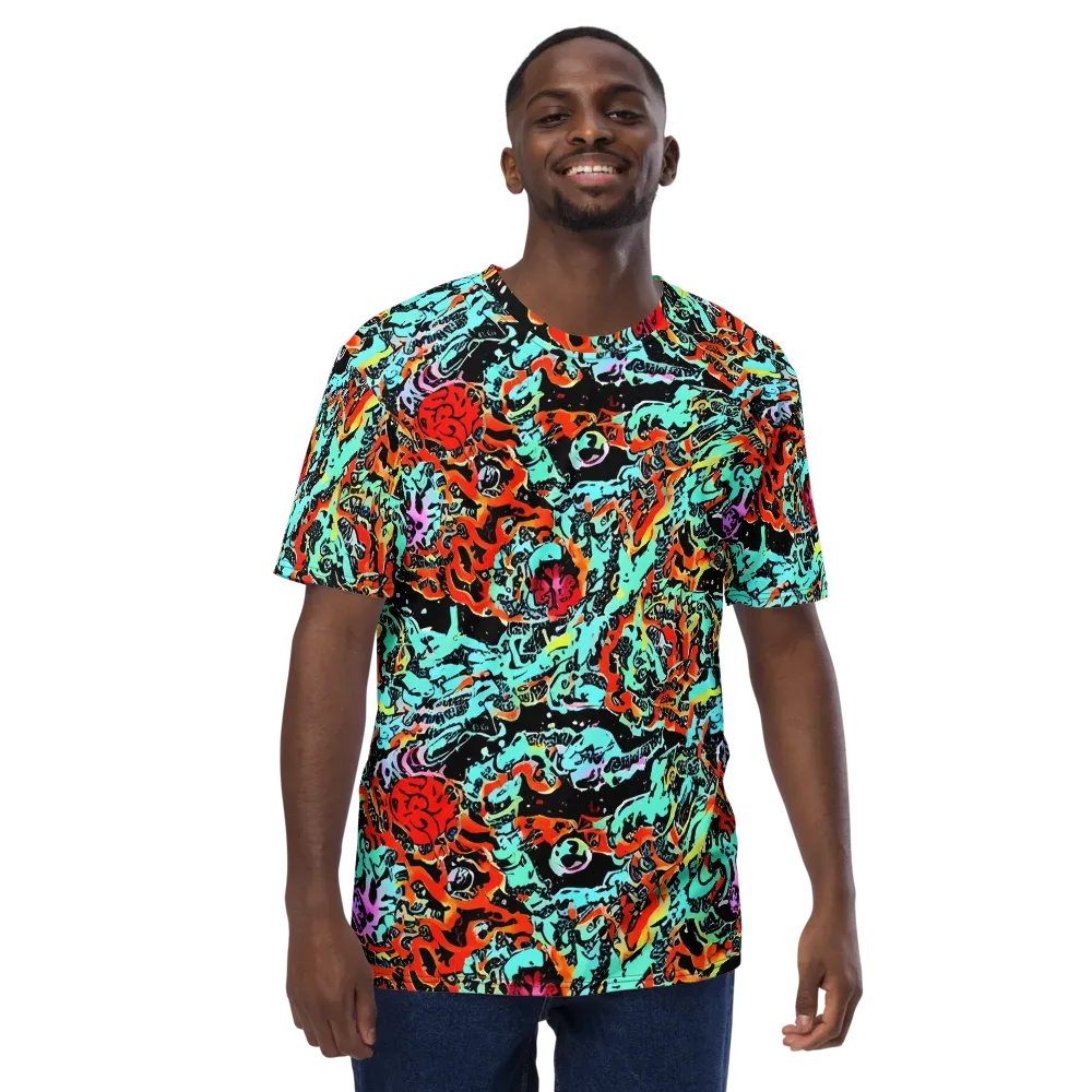 Neon Wildstyle on Men's Crew Neck T-Shirt — Front