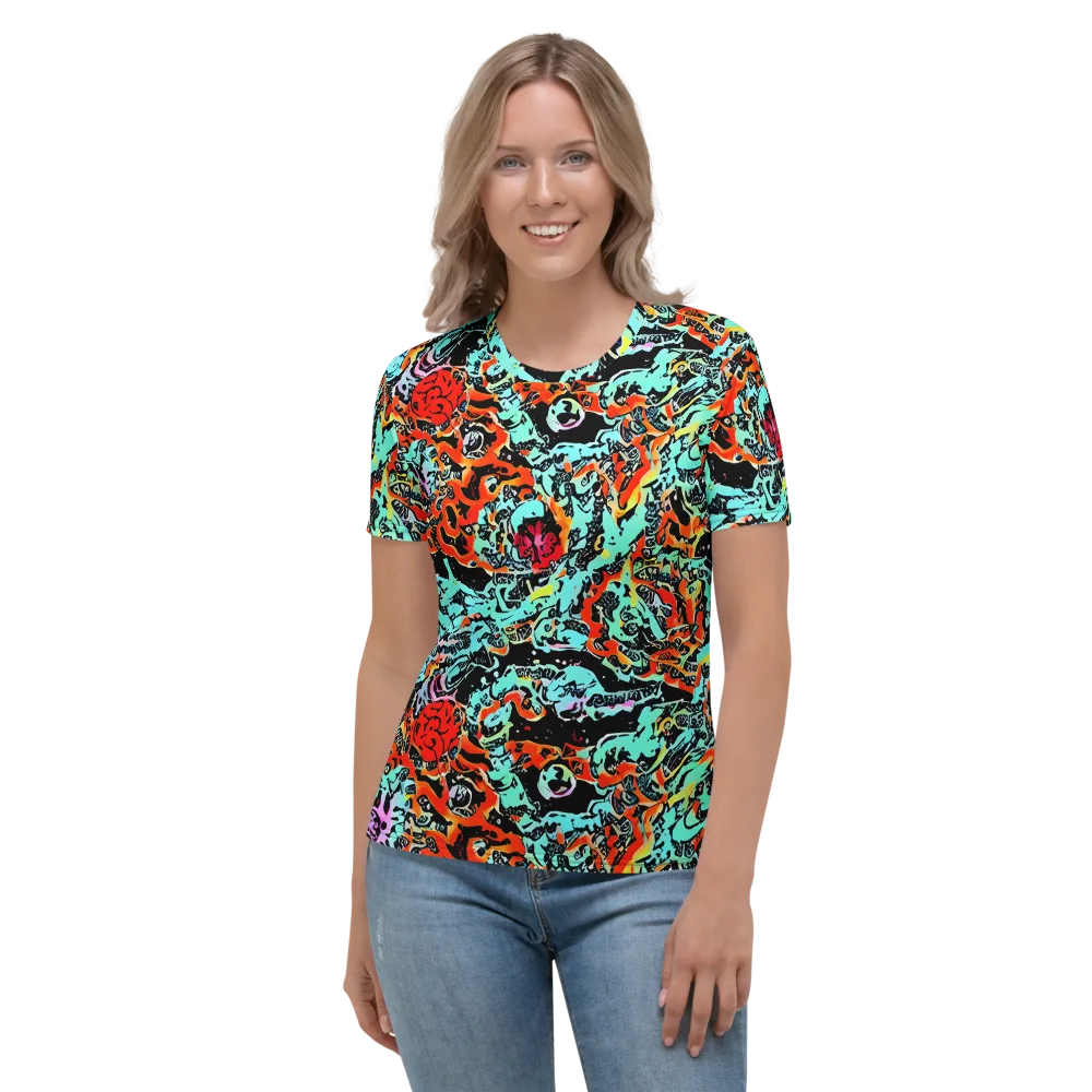 Neon Wildstyle on Women's Crew Neck T-Shirt — Front