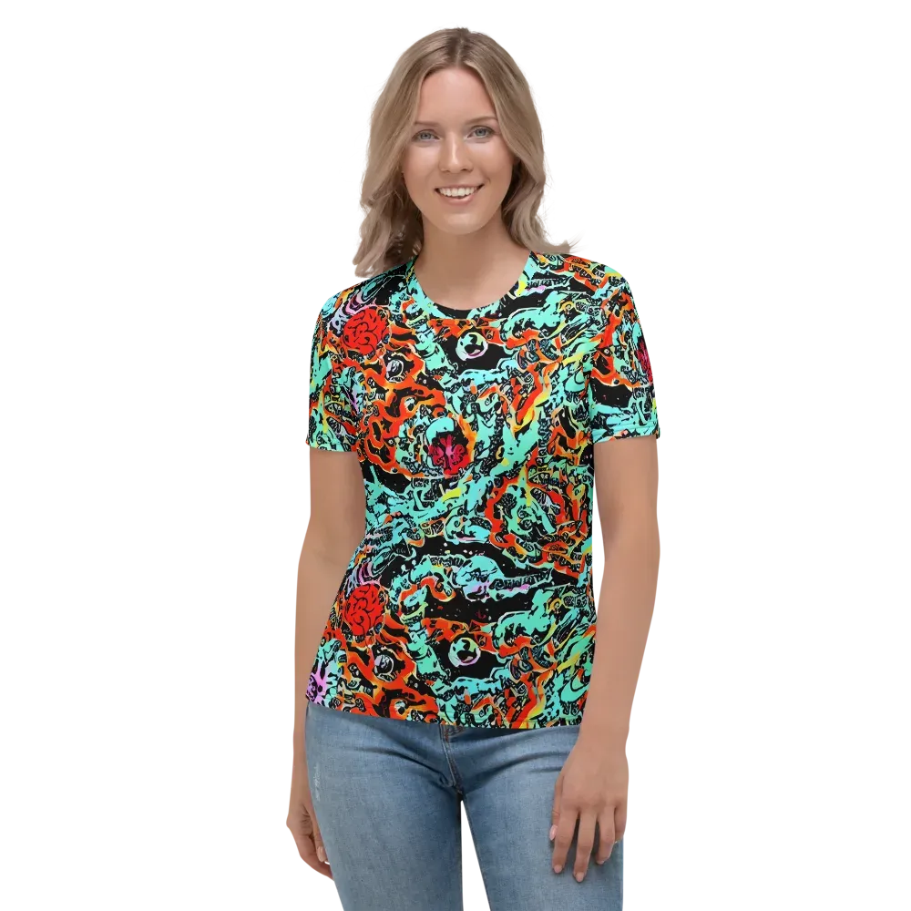 Neon Wildstyle on Women's Crew Neck T-Shirt — Front