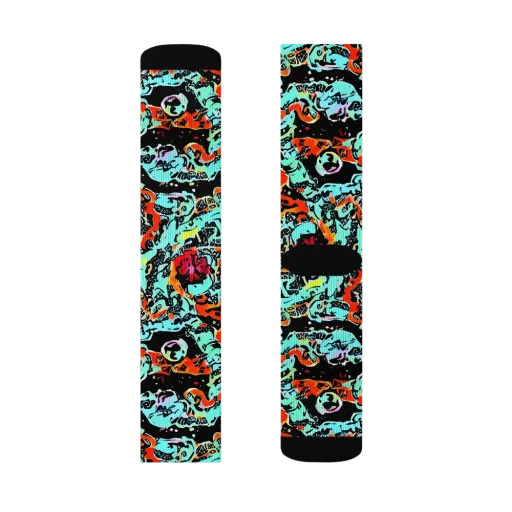 Neon Wildstyle on a Socks