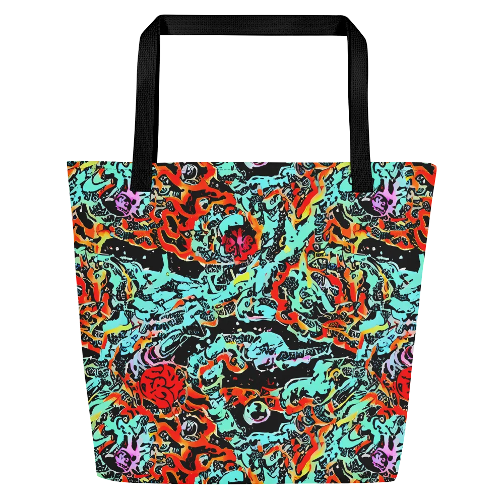 Neon Wildstyle on Large Tote Bag W/ Pocket — Front