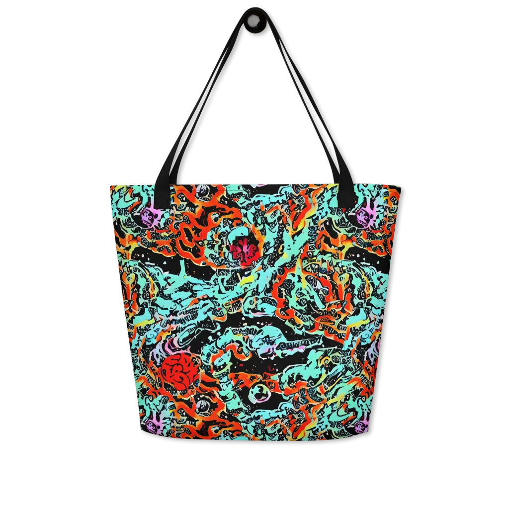 Neon Wildstyle on Large Tote Bag W/ Pocket — Front
