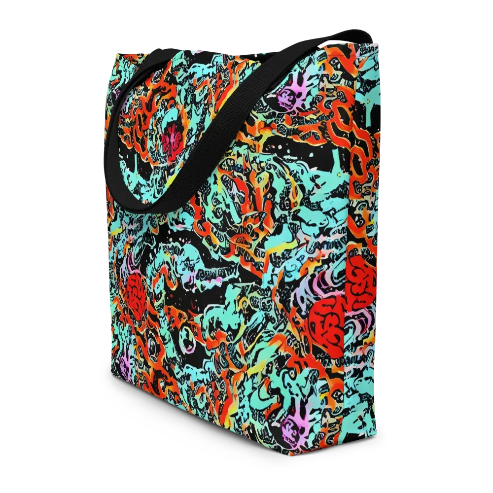 Neon Wildstyle on Large Tote Bag W/ Pocket — Front