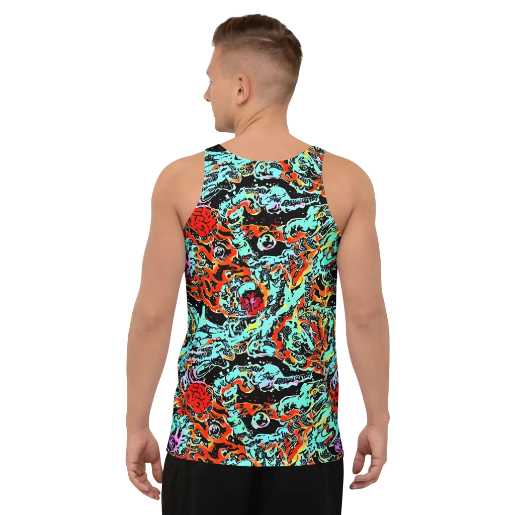 Neon Wildstyle on Men's Tank Top — Back