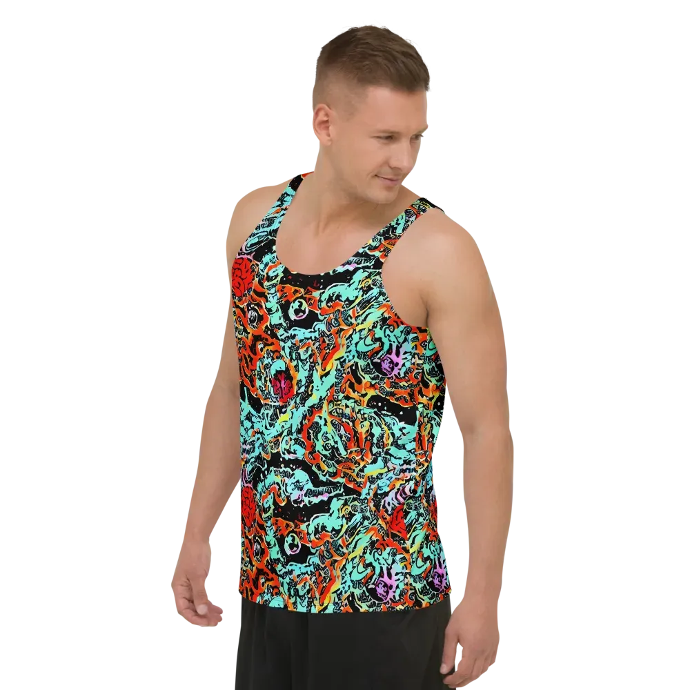 Neon Wildstyle on Men's Tank Top — Left Front