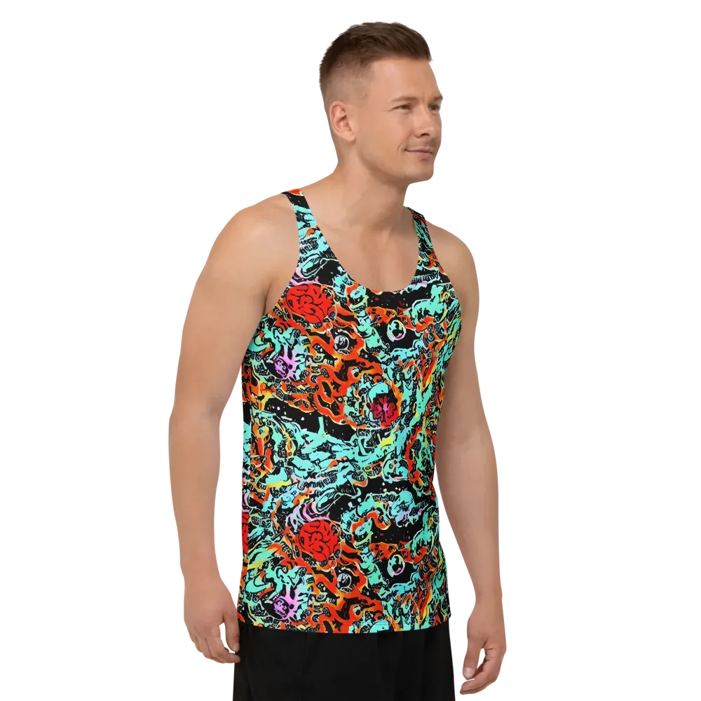 Neon Wildstyle on Men's Tank Top — Right Front