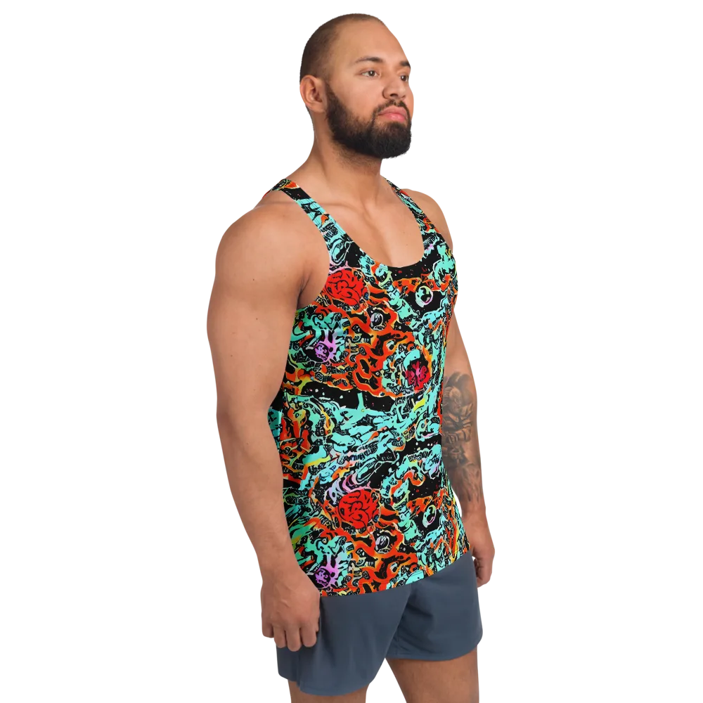 Neon Wildstyle on Men's Tank Top — Right Front