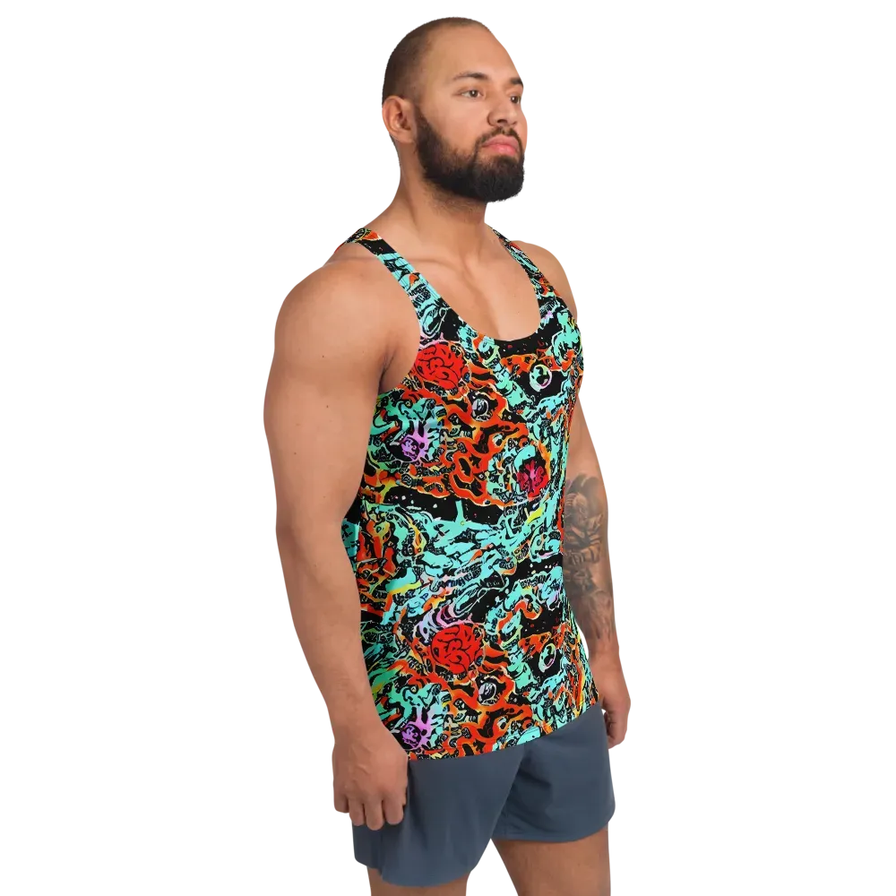 Neon Wildstyle on Men's Tank Top — Right Front