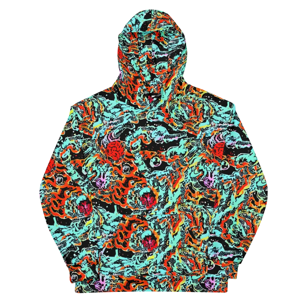 Neon Wildstyle on Cotton Hoodie — Front