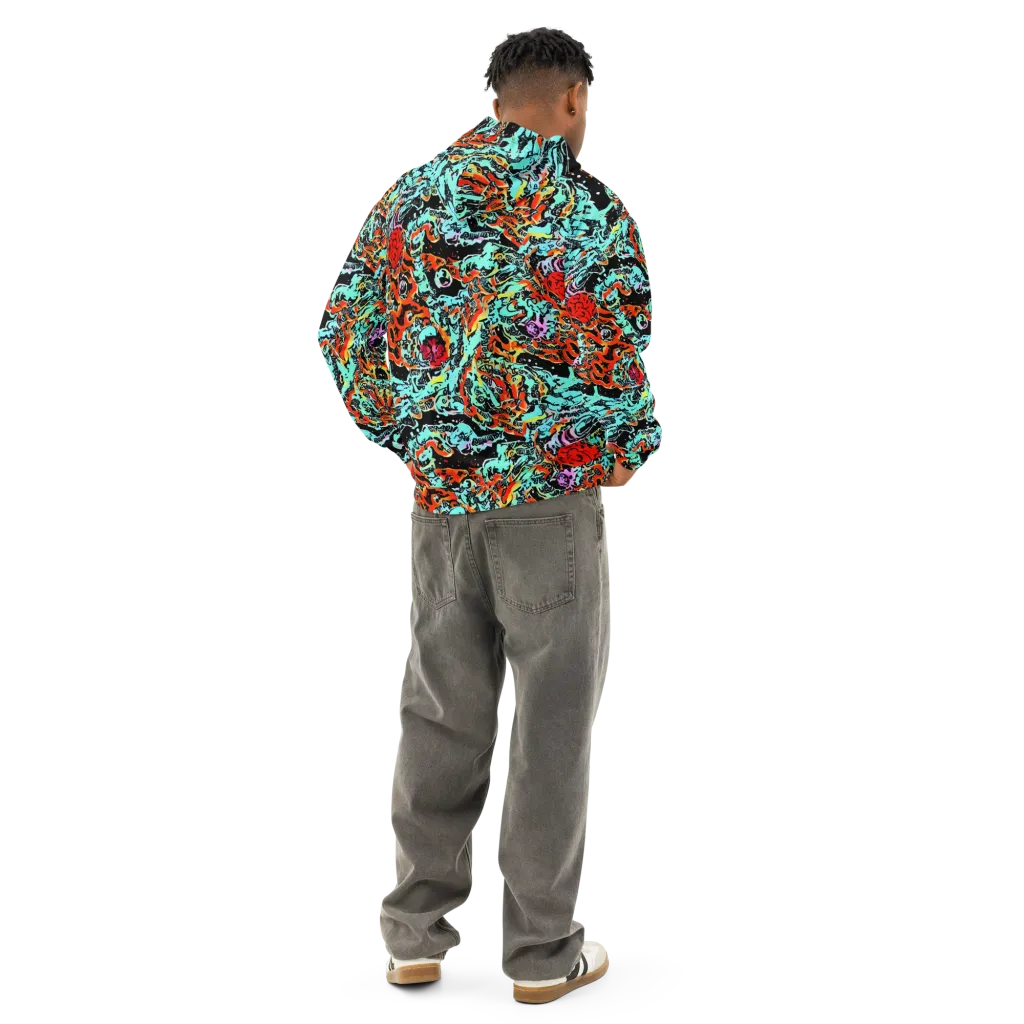 Neon Wildstyle on Cotton Hoodie — Back
