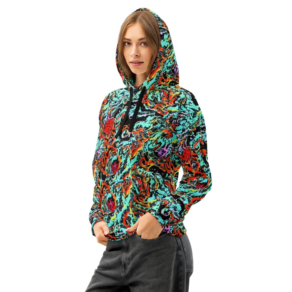 Neon Wildstyle on Cotton Hoodie — Left Front