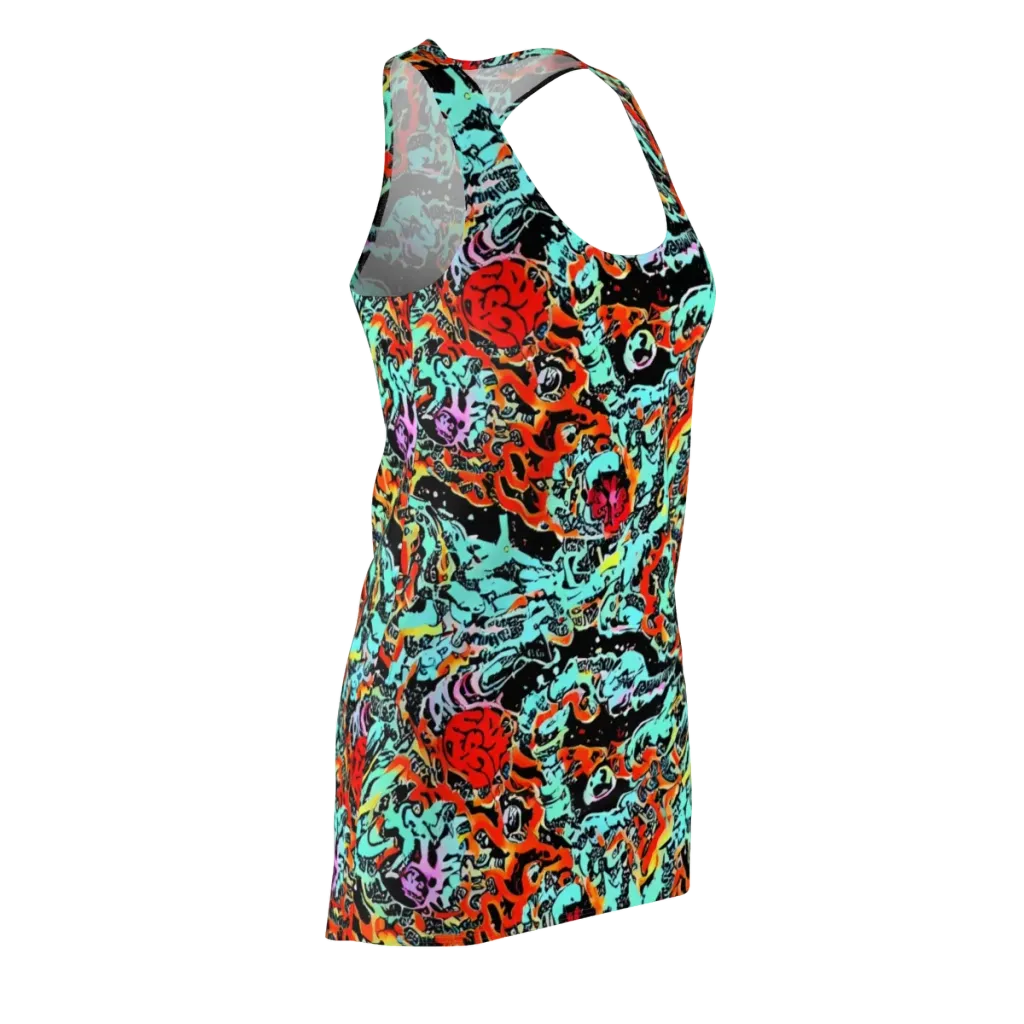 Neon Wildstyle on Racerback Dress — Front Side