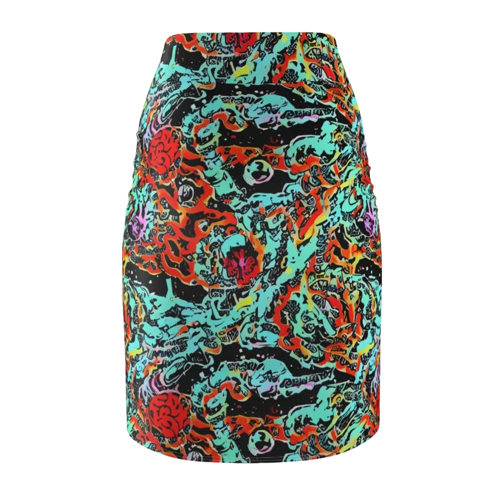 Neon Wildstyle on Pencil Skirt — Back