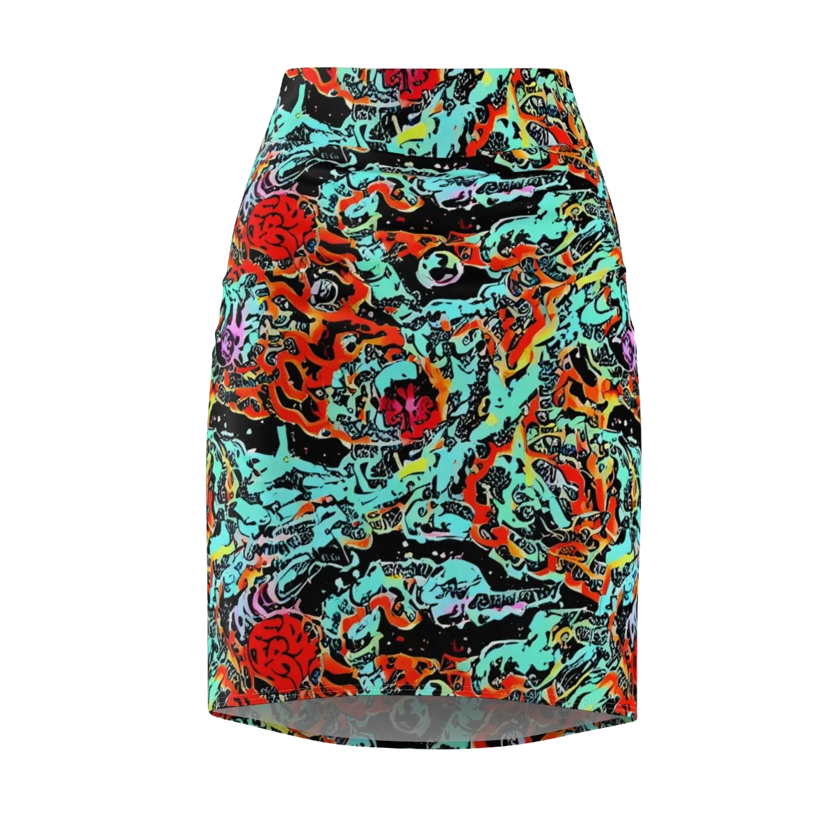Neon Wildstyle on Pencil Skirt — Front