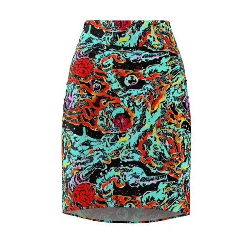 Neon Wildstyle on a Pencil Skirt