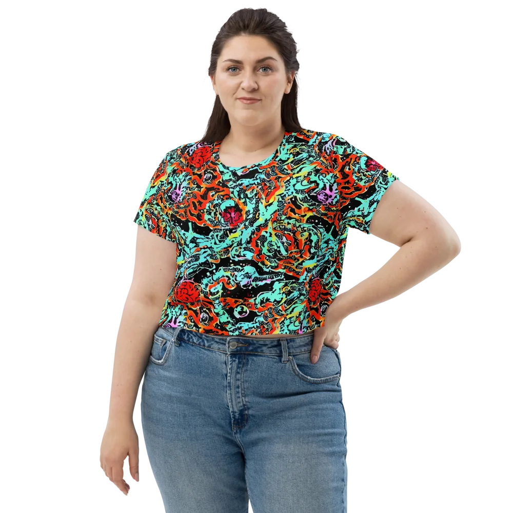 Neon Wildstyle on Crop Tee — Front