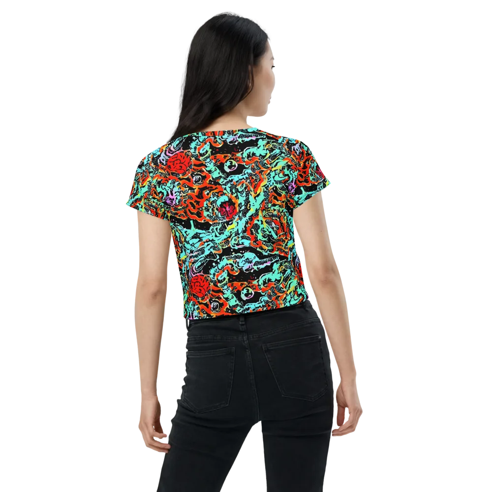 Neon Wildstyle on Crop Tee — Back