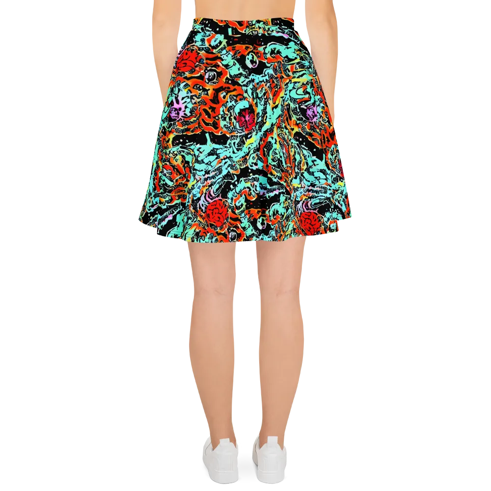 Neon Wildstyle on Skater Skirt — Back