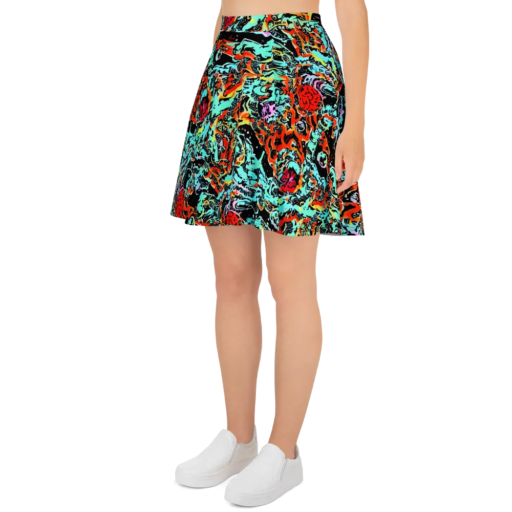 Neon Wildstyle on Skater Skirt — Left
