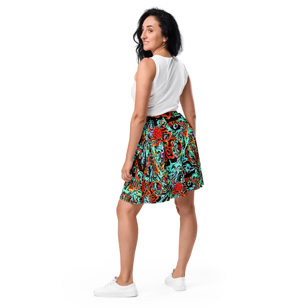 Neon Wildstyle on Skater Skirt — Back