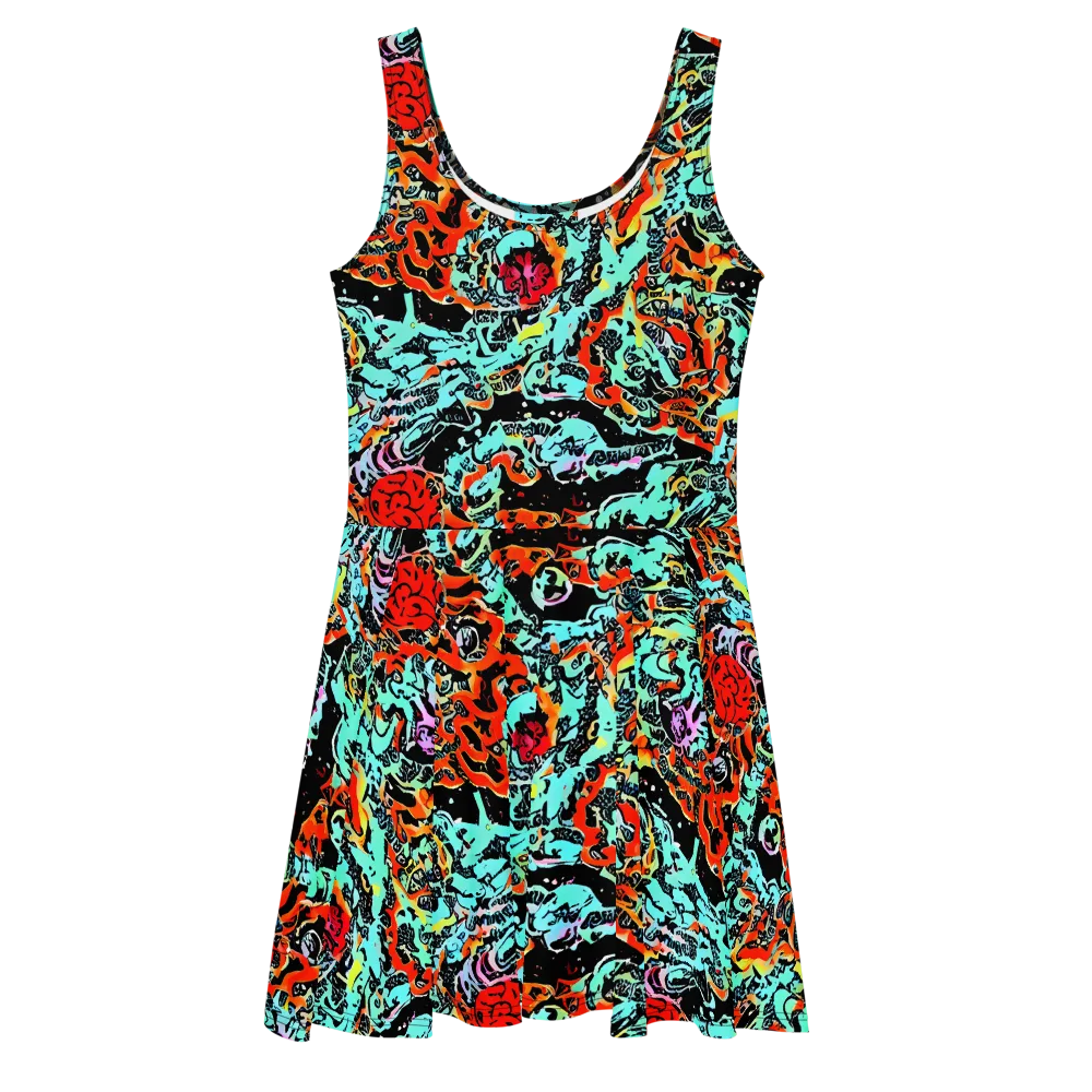 Neon Wildstyle on Skater Dress — Front