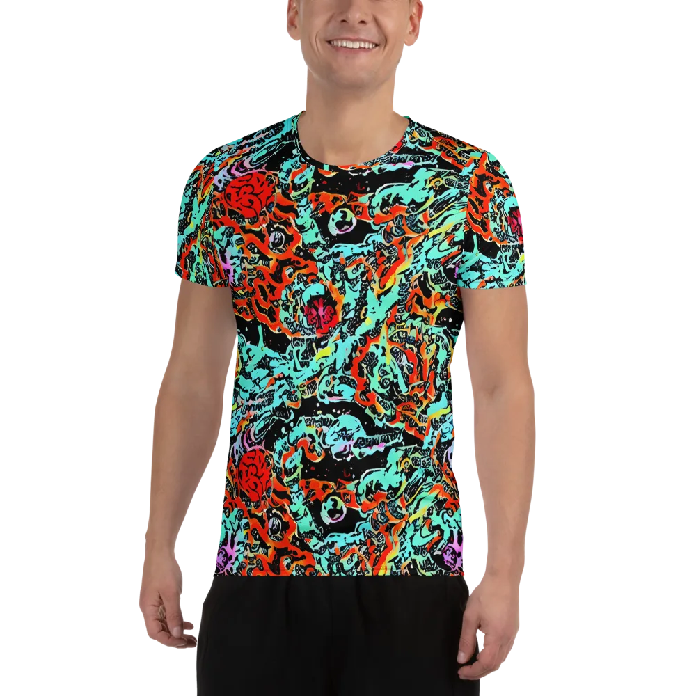 Neon Wildstyle on Men's Athletic T-Shirt — Front