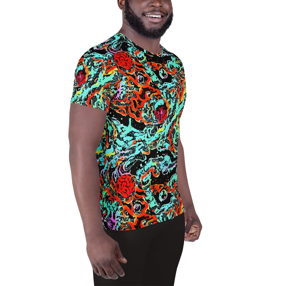 Neon Wildstyle on Men's Athletic T-Shirt — Right